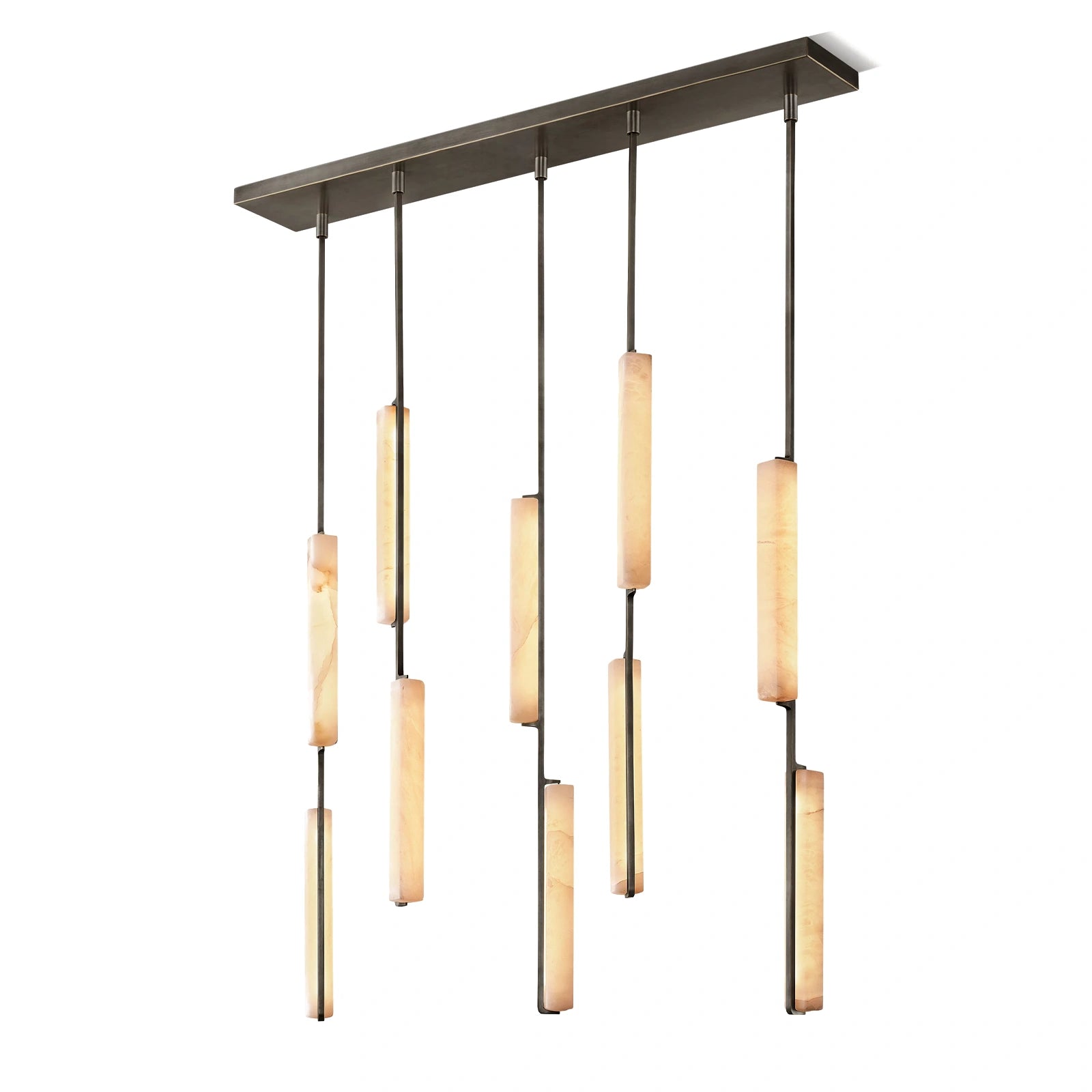 Oudubon Alabaster Linear Chandelier 54"