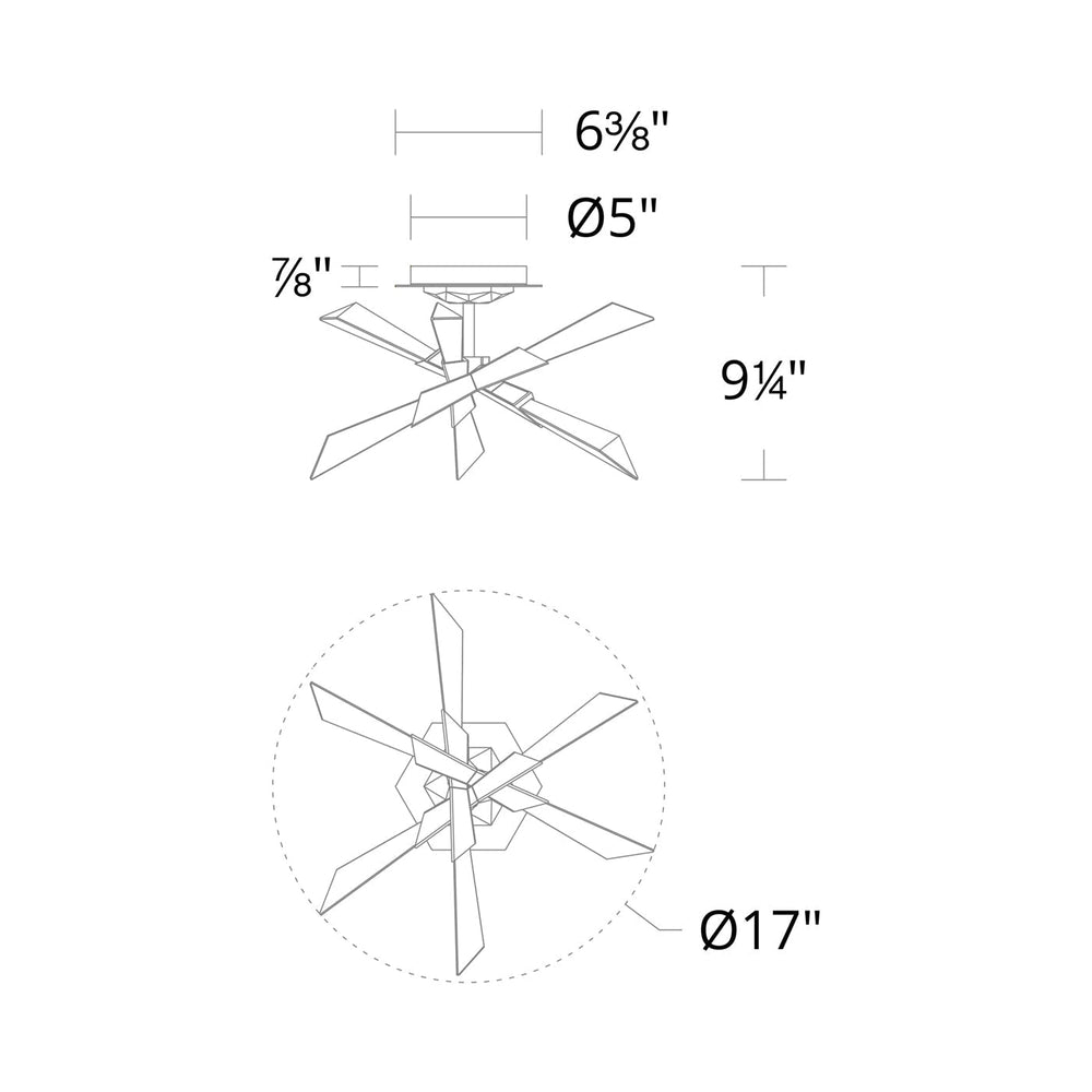 Solitude LED Semi Flush Mount Ceiling Light