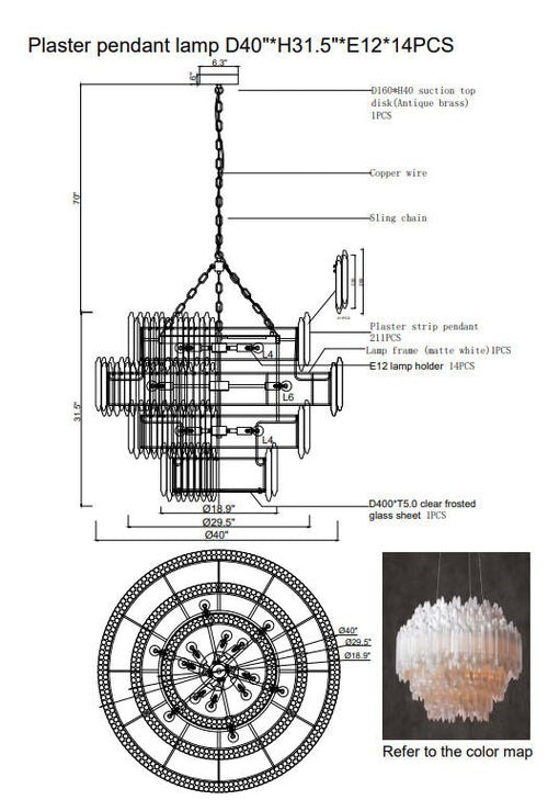 Selenine Layer Round Chandelier - Lightings Menu