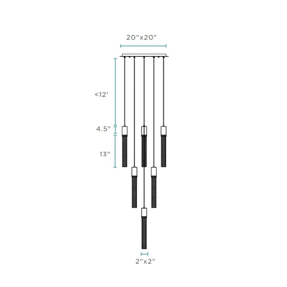 Sparkling Night Cylinder Chandelier 13 Light - Lightings Menu