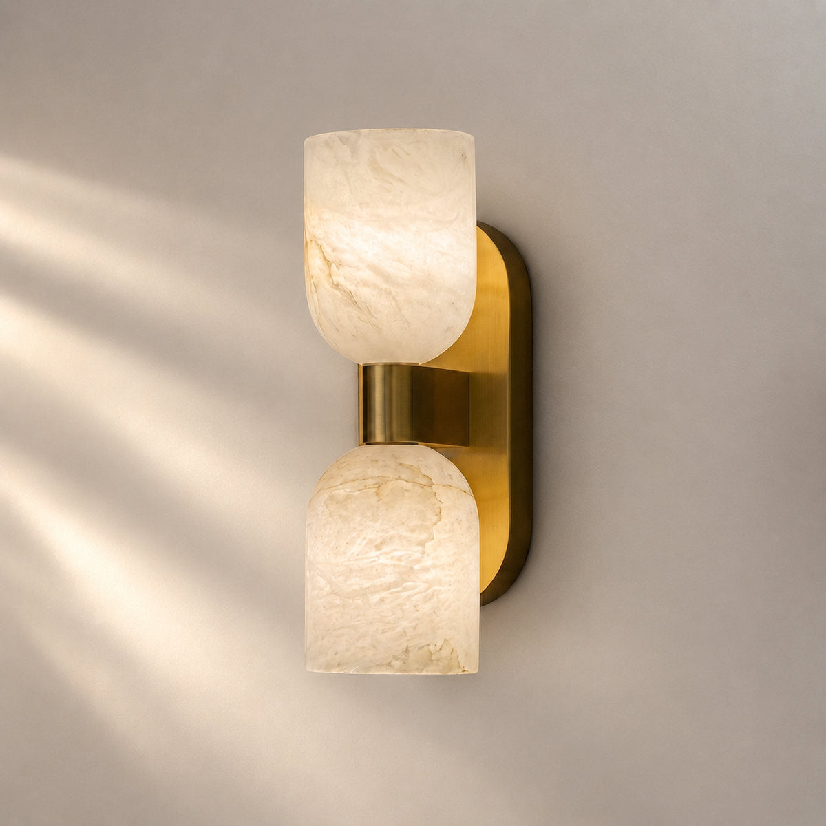 Tricolordeer Symmetrical Dual Light Brass Wall Sconce