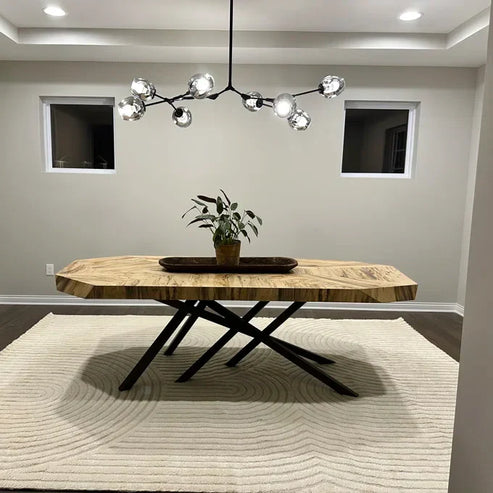 Modern Sputnik Smoky Gray/Amber Glass Branch Chandelier for Kitchen Island/Dining Room
