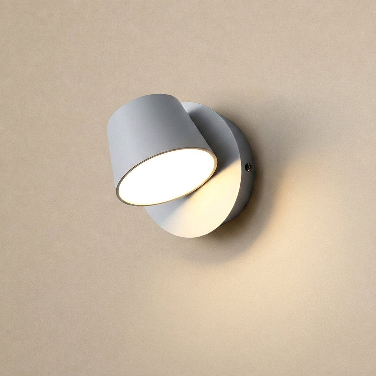 Angle Adjustable Reading Wall Lamp, 4.7~15-Inch x H 4.7-Inch, White, Warm Light for Bedroom & Living Room