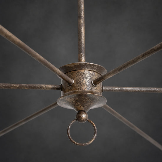 Tricolordeer Round Brass Minimalist Chandelier