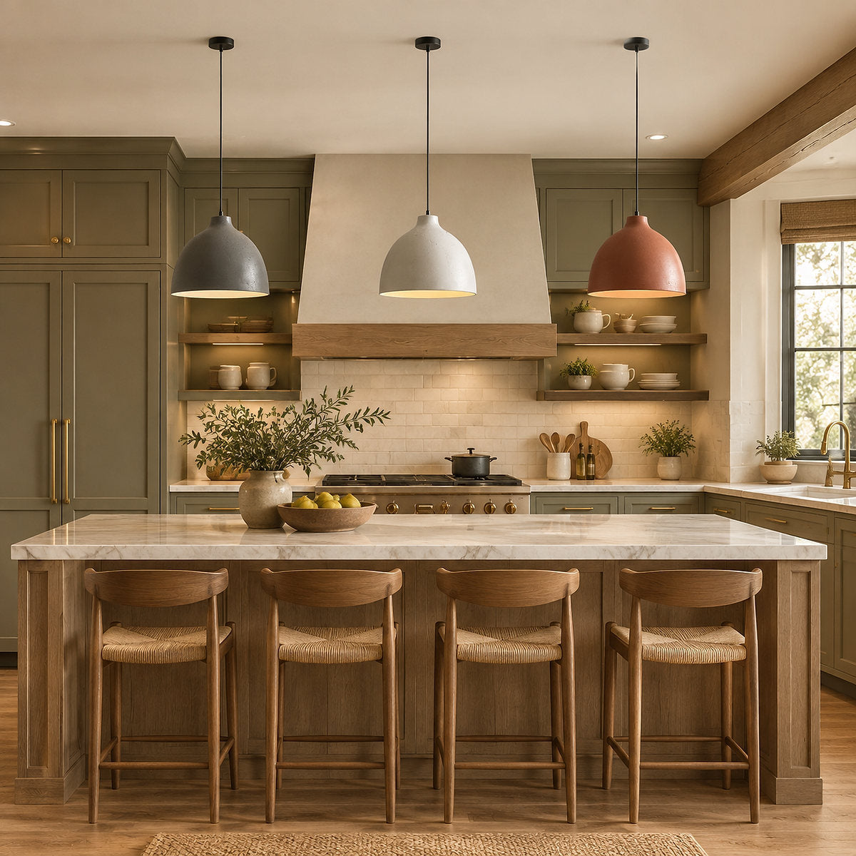 Minimalist Suspended Dome Pendant Light