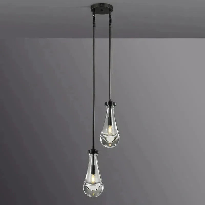 Soltaire Raindrop Round Chandelier 2-Light 5"