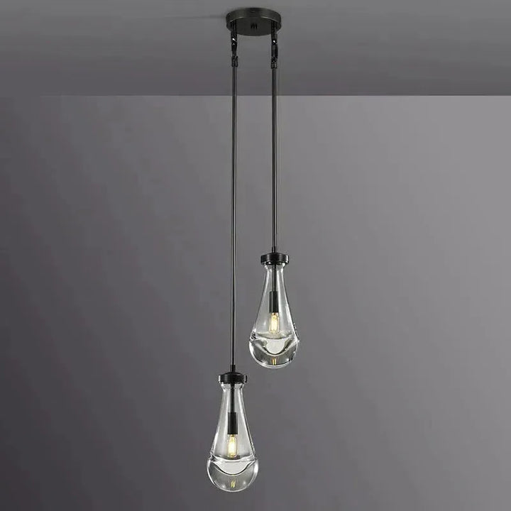 Soltaire Raindrop Round Chandelier 2-Light 5"