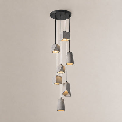 Faceted Concrete Pendant Light