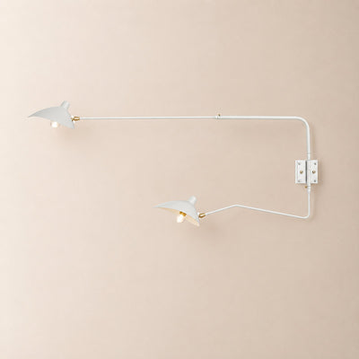 Multi-Arm Spider Wall Lamp, L 55-Inch x H 30.3-Inch, Black for Living Room