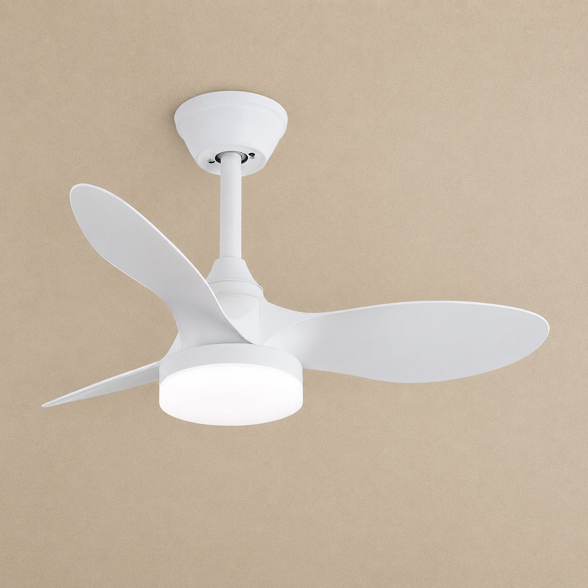 Silven Curve Ceiling Fan Light, 24~32-Inch x H 11.8-Inch, Model A (Walnut ) for Living Room