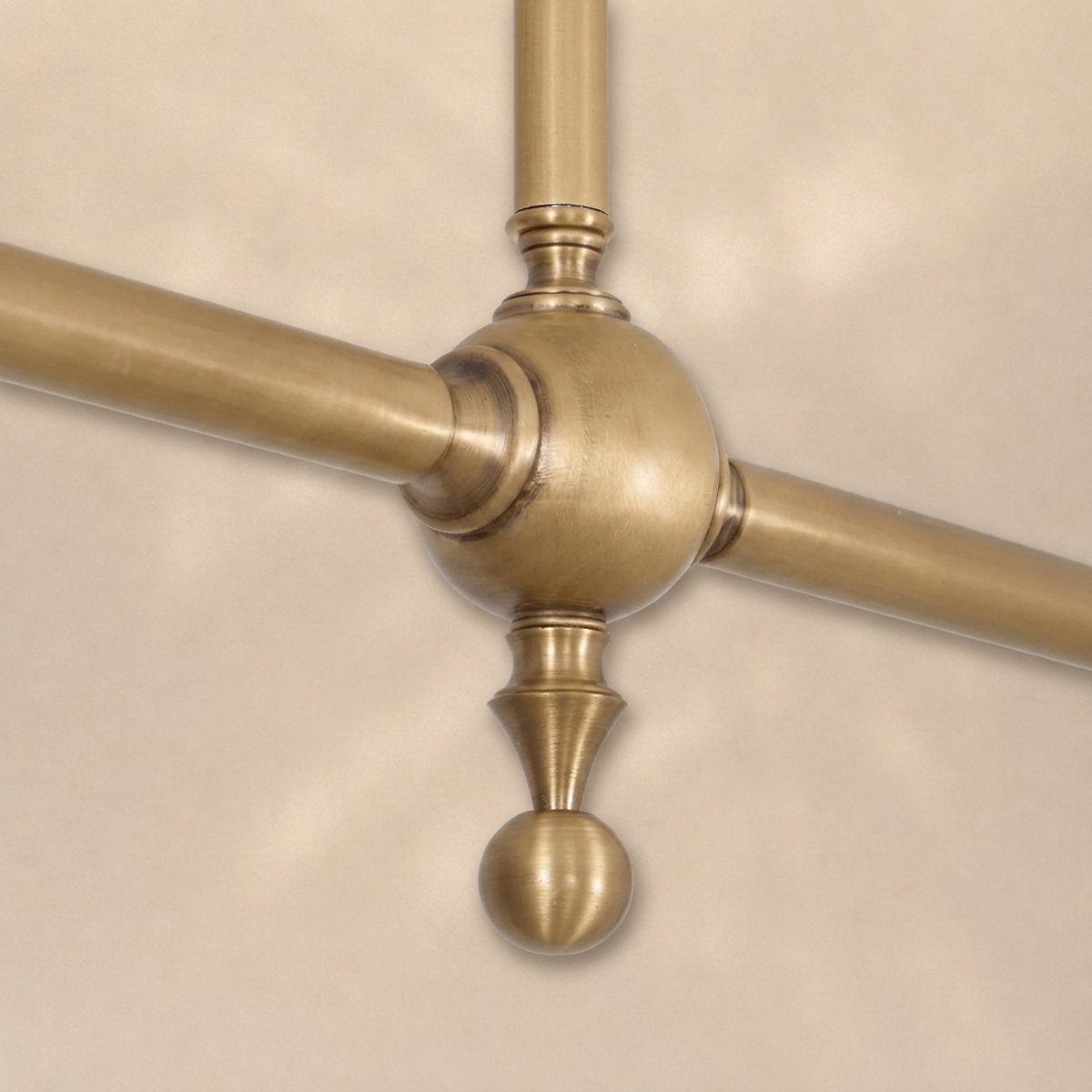 2-Light Linear Brass Pendant Lamp