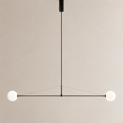 Tricolordeer Curved Metal Arc Sphere Chandelier