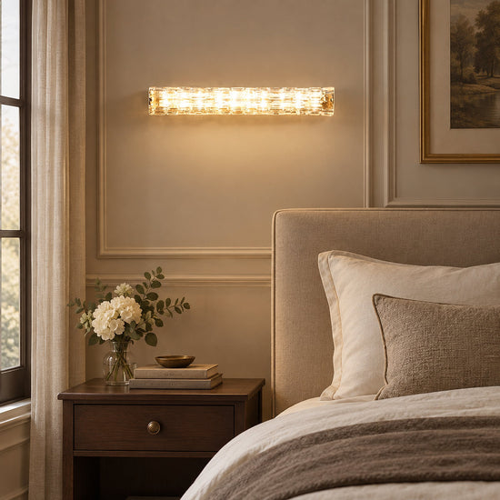 Fine Art Wall Lamp, 3.5-Inch x H 17.7~23.6-Inch, Gold for Living Room & Dining Room