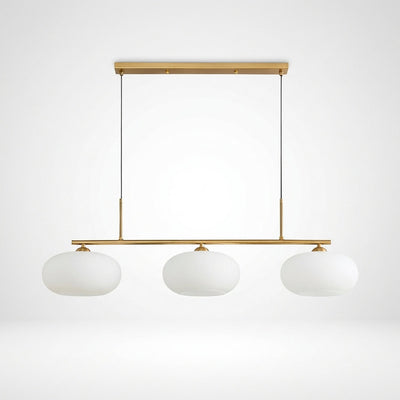 3-Light Linear Glass Pendant Fixture