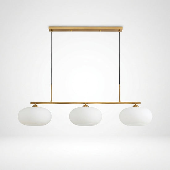 3-Light Linear Glass Pendant Fixture