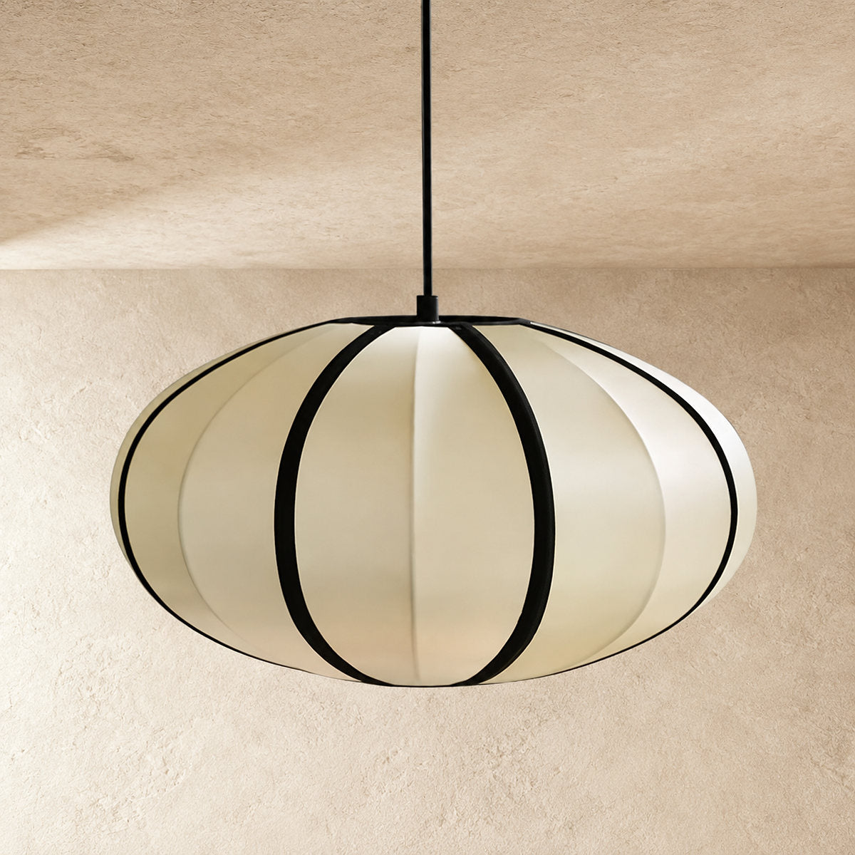 Japandi Fabric Lantern Pendant Light Bed Room & Living Room