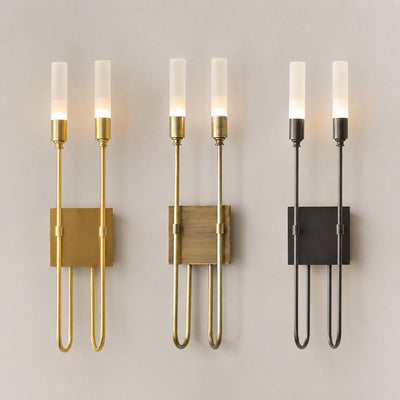 Double Arrow Wall Lamp, 3.9~5.5-Inch x H 23.6-Inch, Antique Brass (brass) for Living Room