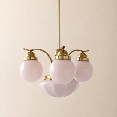 Tricolordeer Globe Glass Multi-Light Chandelier