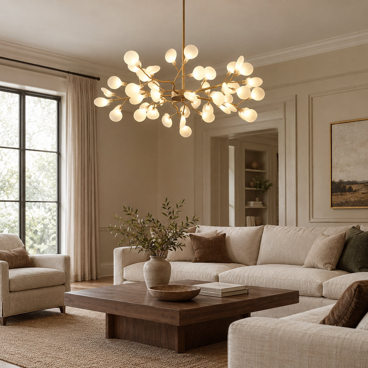 Firefly Starburst Glass Sputnik Chandelier