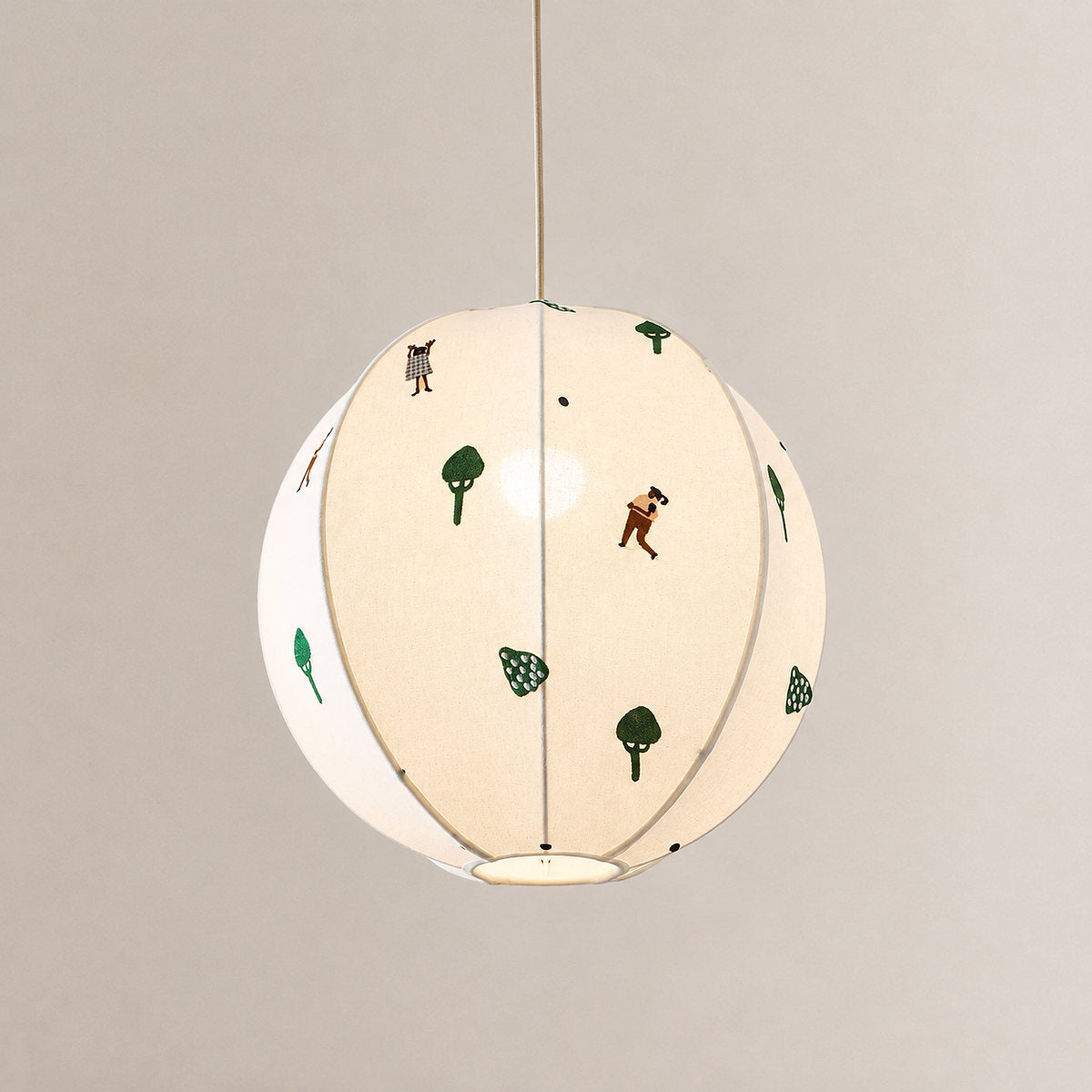 Playful Stitched Fabric Ceiling Pendant Light