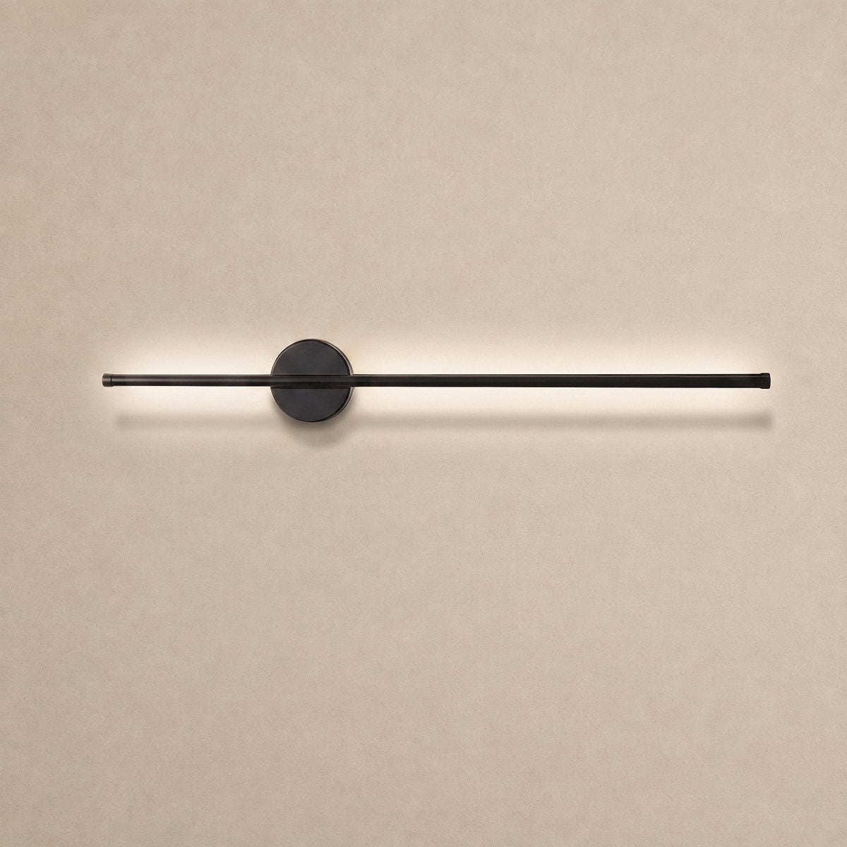 Linearo Rechargeable Wall Lamp, L 23.6-Inch x H 3.9-Inch, Black, Three-Color Light & USB Charging for Bedroom & Living Room
