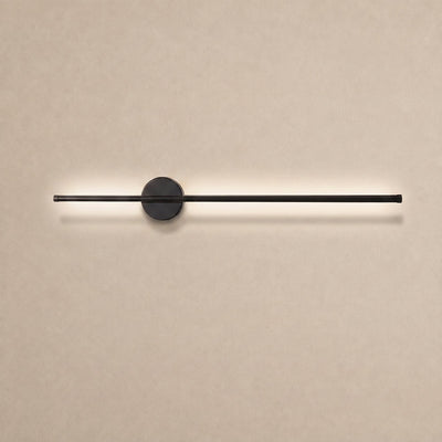 Linearo Rechargeable Wall Lamp, L 23.6-Inch x H 3.9-Inch, Black, Three-Color Light & USB Charging for Bedroom & Living Room
