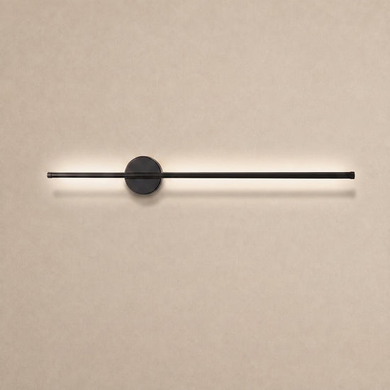 Linearo Rechargeable Wall Lamp, L 23.6-Inch x H 3.9-Inch, Black, Three-Color Light & USB Charging for Bedroom & Living Room
