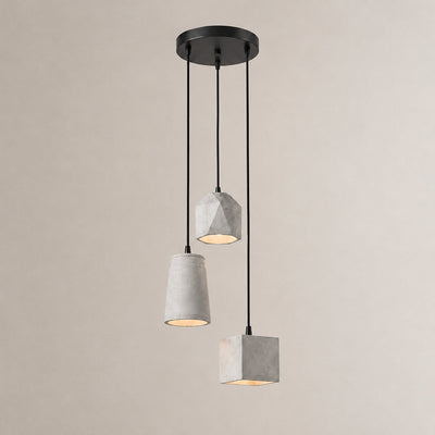 Faceted Concrete Pendant Light