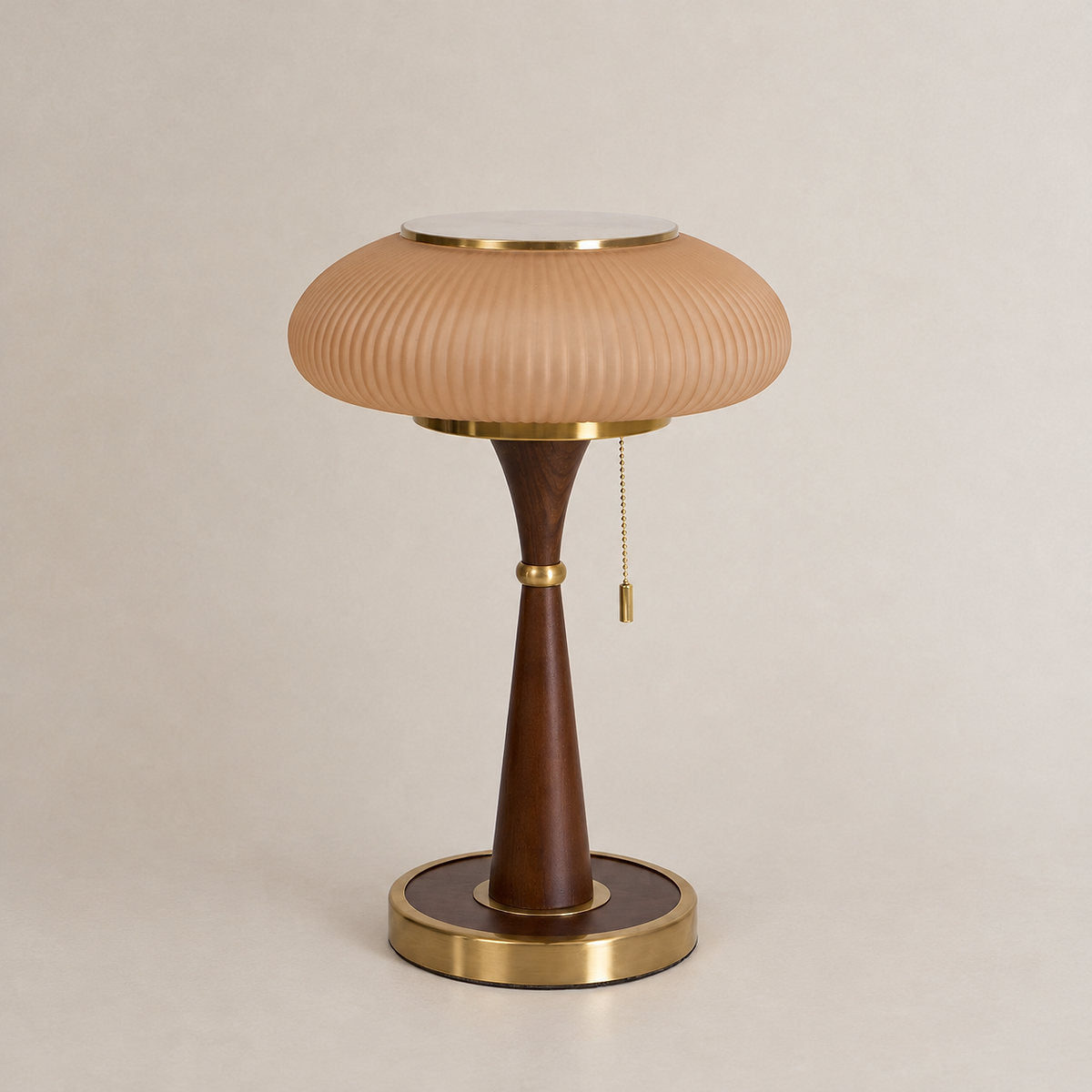 Mushroom-Cap Glass Plug-In Table Lamp