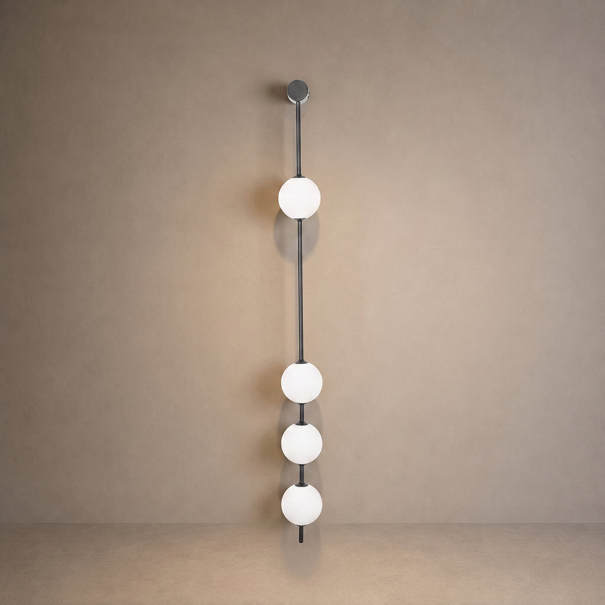 Vertical Balls Wall Lamp, 4.7-Inch x H 40.6~72.8-Inch, Triac Warm Dimming for Living Room & Dining Room