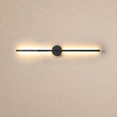 Linearo Rechargeable Wall Lamp, L 23.6-Inch x H 3.9-Inch, Black, Three-Color Light & USB Charging for Bedroom & Living Room