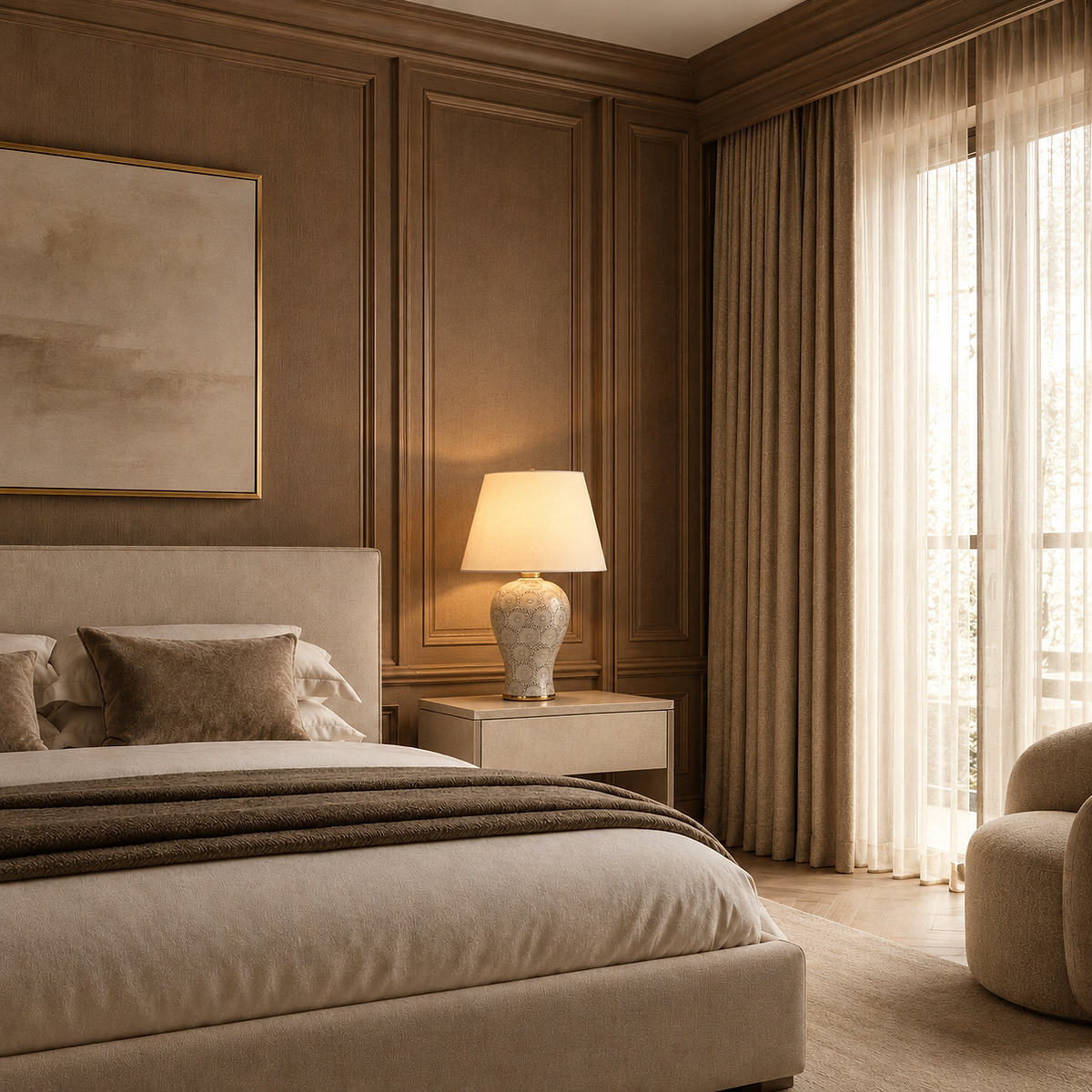 Terracotta Circular Motif Table Lamp