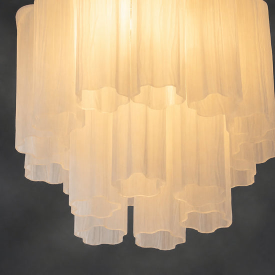 Radial Starburst Glass Ceiling Lamp