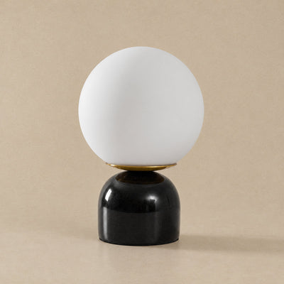Tricolordeer Globe Glass & Marble Table Lamp