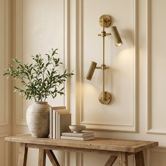 Spot Rail Wall Lamp,6.7~ 9.4-Inch x H 21.7~28-Inch, Bronze for Living Room