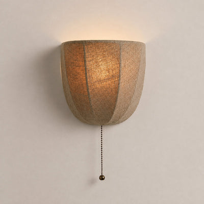 Sienna Linen Wall Lamp, 7.1-Inch x H 6.3-Inch, Beige for Living Room