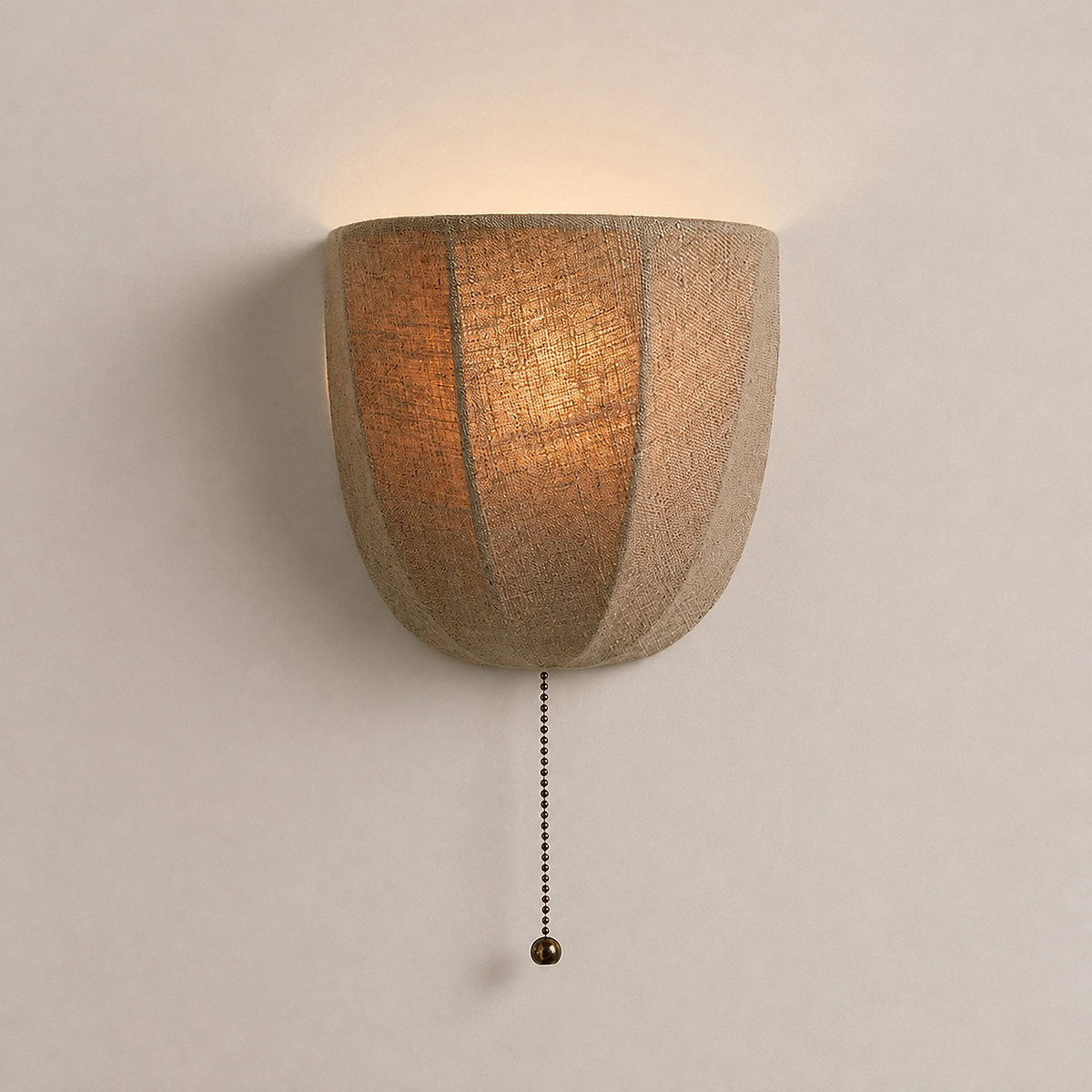 Sienna Linen Wall Lamp, 7.1-Inch x H 6.3-Inch, Beige for Living Room