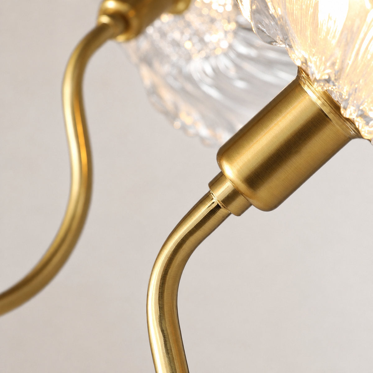 Tricolordeer Frosted Glass Gold Chandelier