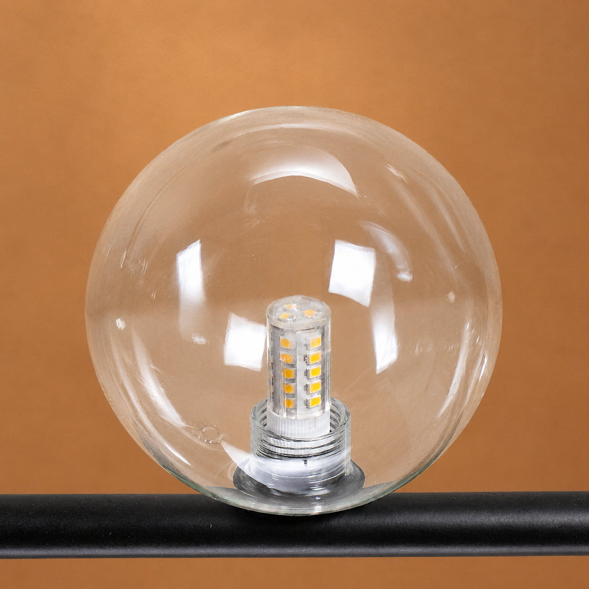 Geometric Linear Glass Sphere Chandelier
