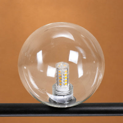 Geometric Linear Glass Sphere Chandelier