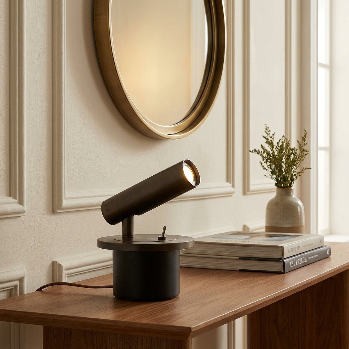 Reading Wall Lamp, 3.1-Inch x H 4.3-Inch, Brushed Bronze, Warm Light for Bedroom & Living Room