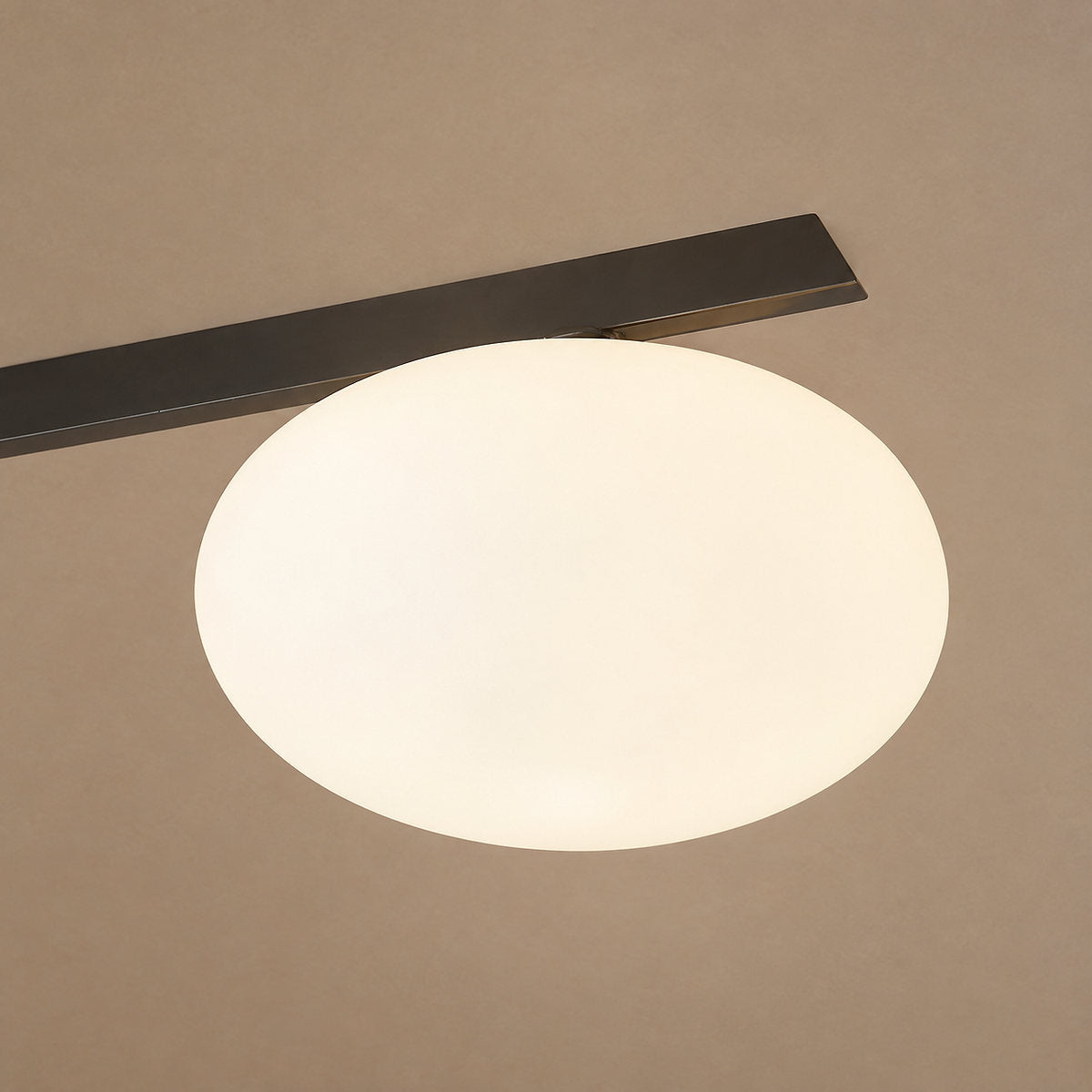 Low-Profile Multi-Arm Oval Glass Ceiling Lamp