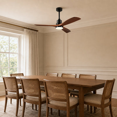 Tricolordeer Contemporary Integrated LED Wood Blade Ceiling Fan