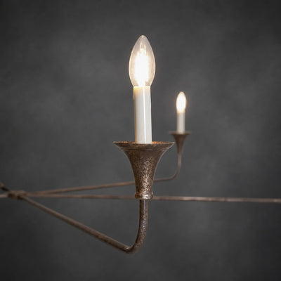 Tricolordeer Round Brass Minimalist Chandelier