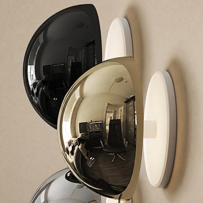 Aurum Sphere Wall Lamp, 6.3-Inch x H 3.9-Inch, Chrome, Warm Light for Living Room & Dining Room