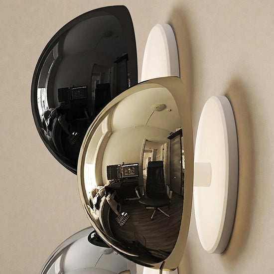 Aurum Sphere Wall Lamp, 6.3-Inch x H 3.9-Inch, Chrome, Warm Light for Living Room & Dining Room
