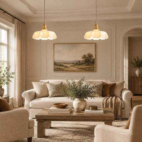 Pleated Glass Pendant Light Collection