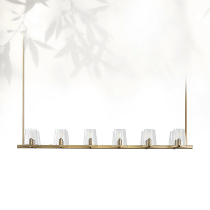 Paricia Glass Linear Chandelier 49"60"