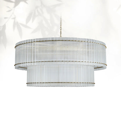 Sun Marcus Two-Tier Glass Round Chandelier 22", 37", 48", 60"
