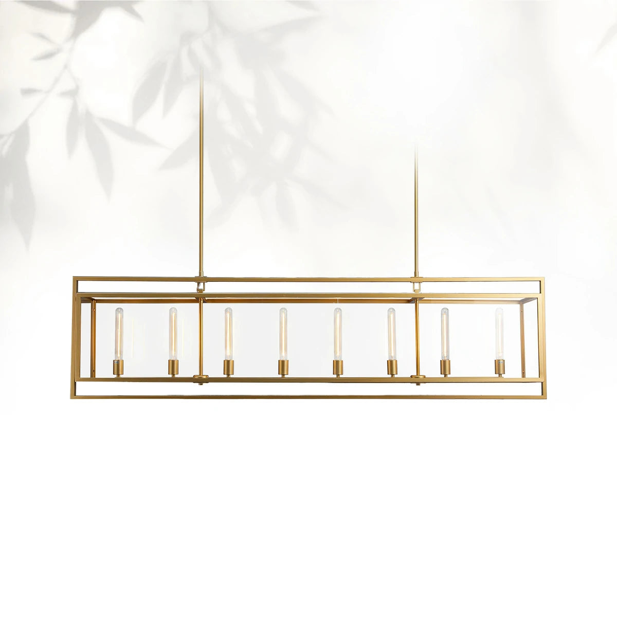 Bickman Glass Lantern Rectangular Chandelier